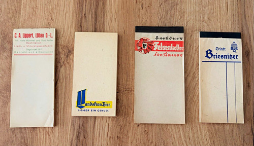 Historische kellnerzettel - 4x,