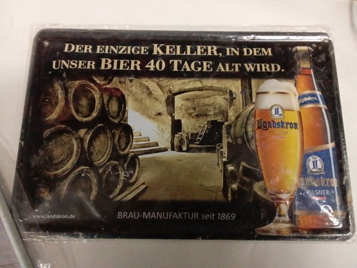 Blechschild landskron bier - blechschild,
