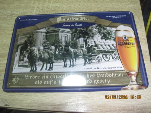 Landskron bier blechschild - landskron,