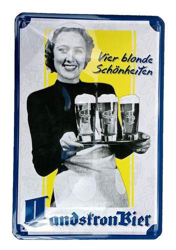 Deko blechschild landskron - blechschild, "landskron