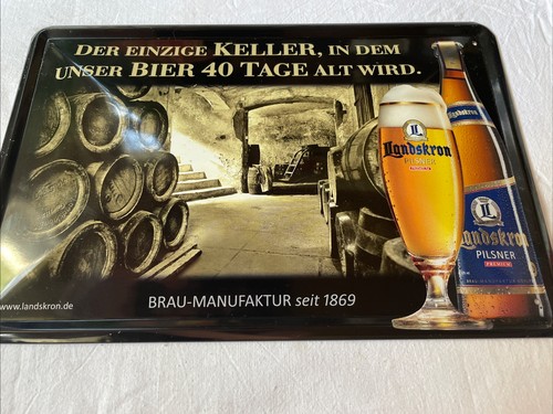 Landskron bier blechschild - bier,